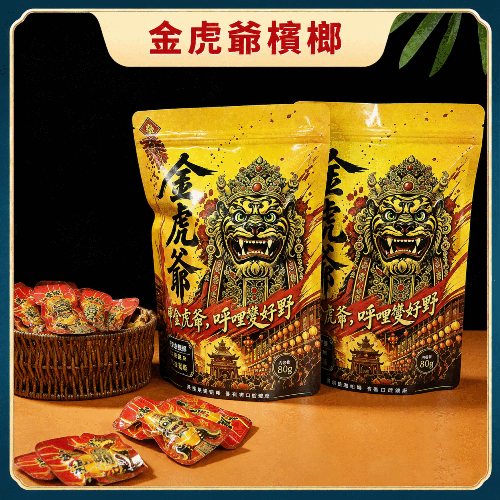 【金虎爺檳榔】大陸檳榔乾果 30顆獨立包裝隨身方便 台灣市場調味