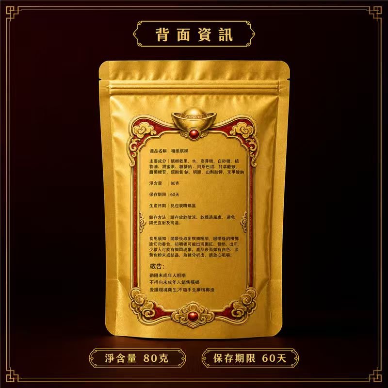 【金虎爺檳榔】大陸檳榔乾果 30顆獨立包裝隨身方便 台灣市場調味